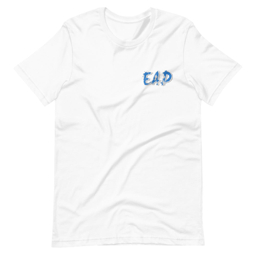 Blue and White "EAD" Unisex T-Shirt